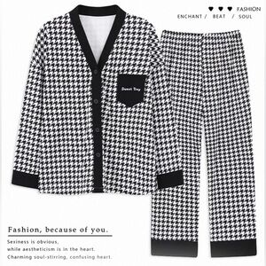 Men's Pajama Set Classic Sleepwear Button Down Loungewear with Long Pants